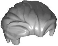 Bluish Gray Minifigure, Hair Swept Back with Slight Widow's Peak and Short Sideburns