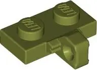 Green Hinge Plate 1 x 2 Locking with 1 Finger on Side without Bottom Groove