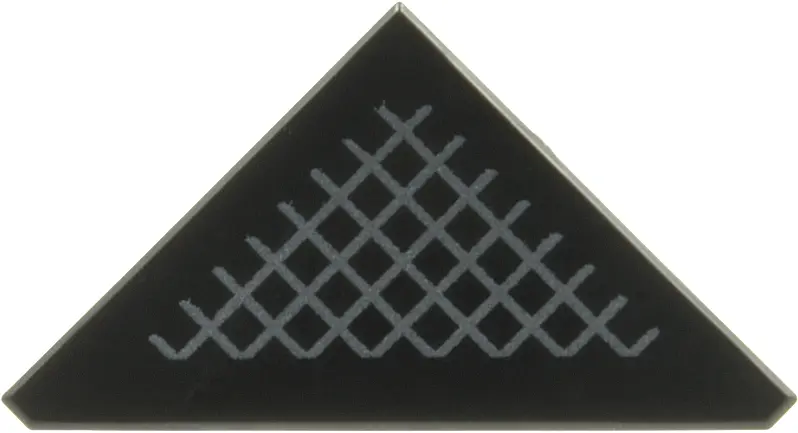 Tile, Modified 2 x 2 Triangular with Dark Silver Mesh Grille Pattern