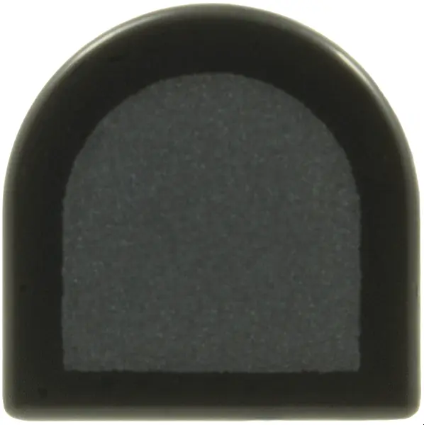 Tile, Round 1 x 1 Half Circle Extended with Dark Silver Surface Pattern
