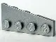 Metallic Silver Wedge, Plate 4 x 2 Left