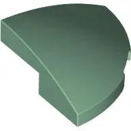 Green Slope, Curved 2 x 2 x 2/3 Corner Round