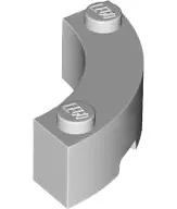 Bluish Gray Brick, Round Corner 3 x 3 Macaroni with 2 Studs
