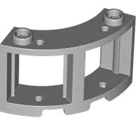 Bluish Gray Window 3 x 3 x 2 Round Corner