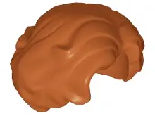 Orange Minifigure, Hair Female Short, Wavy with Side Part