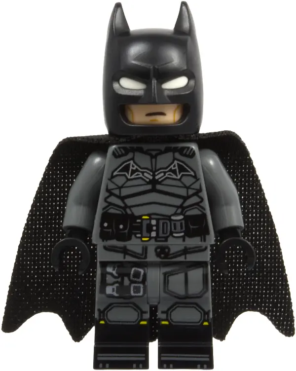 - Dark Bluish Gray Suit, Cowl with White Eyes, Black Boots