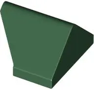 Green Slope 45 2 x 1 Double / Inverted with Bottom Stud Holder