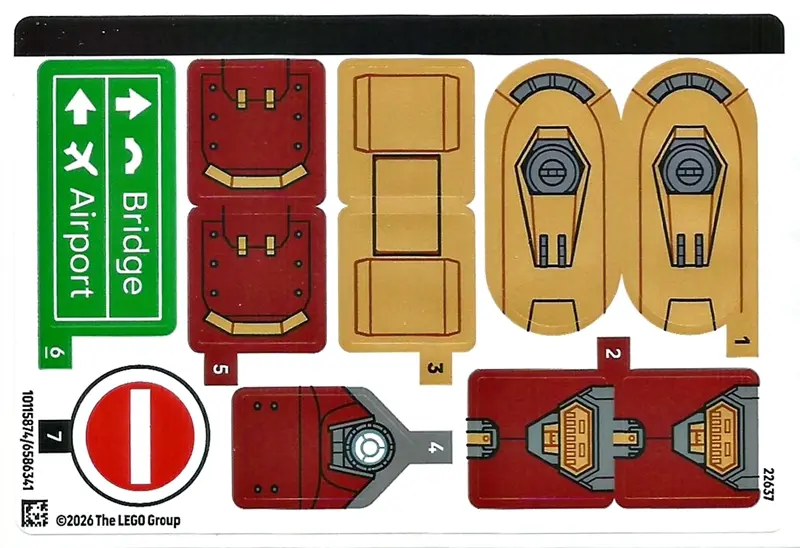 Sticker Sheet for Set 76343 - (10115874/6586341)