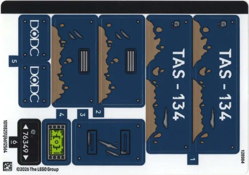 Sticker Sheet for Set 76349 - (10118251/6612564)