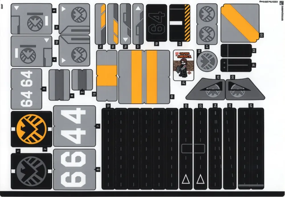 Sticker Sheet for Set 76354 - (10117052/6600892)