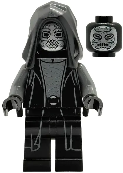 Eater - Black Hood, Dark Bluish Gray Arms, Large Open Mouth / Squinting Eyes