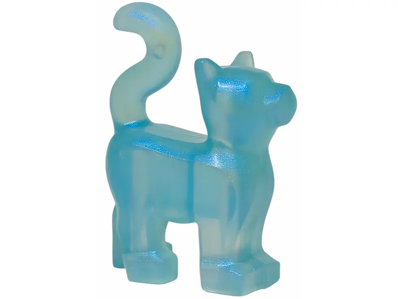 Trans-Light Blue Cat, Standing
