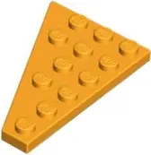Light Orange Wedge, Plate 6 x 4 Right