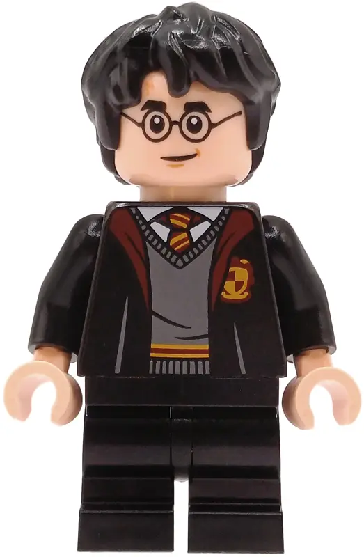 Potter - Gryffindor Robe Open, Black Medium Legs, Hair Thick and Messy