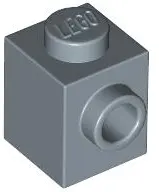 Blue Brick, Modified 1 x 1 with Stud on Side