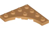 Nougat Plate, Modified 4 x 4 with 3 x 3 Curved Cutout