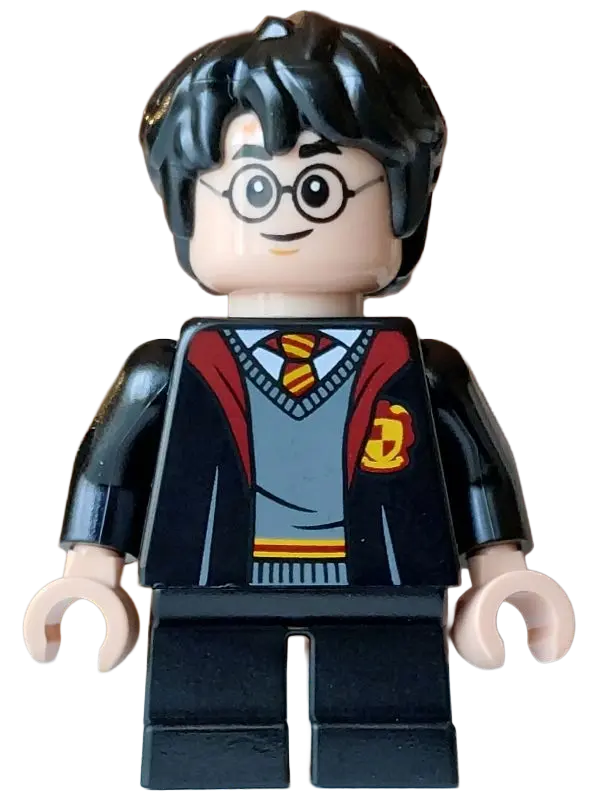 Potter - Gryffindor Robe Open, Black Short Legs, Grin / Reddish Brown Eyebrows