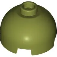 Green Brick, Round 2 x 2 Dome Top