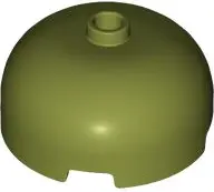 Green Brick, Round 3 x 3 x 1 1/3 Dome Top - Open Stud