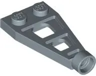 Blue Plate, Modified 1 x 2 with Long Stud Holder (Space Wing)