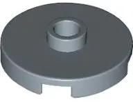 Blue Tile, Round 2 x 2 with Open Stud
