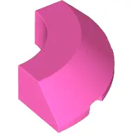 Pink Brick, Round Corner 4 x 4 with Slope 45 Edge without Studs
