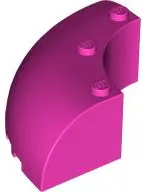 Pink Brick, Round Corner 6 x 6 x 2