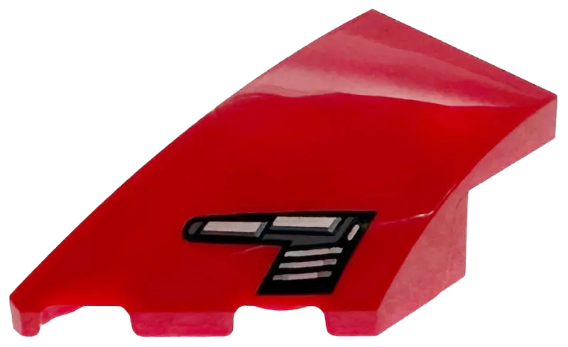 Wedge 4 x 2 Left No Studs with Black, Dark Bluish Gray, and Silver Ferrari SF90 XX Stradale Headligh