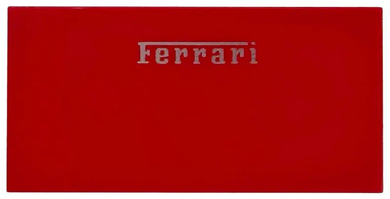 Tile 2 x 4 with Silver Ferrari Logo Pattern