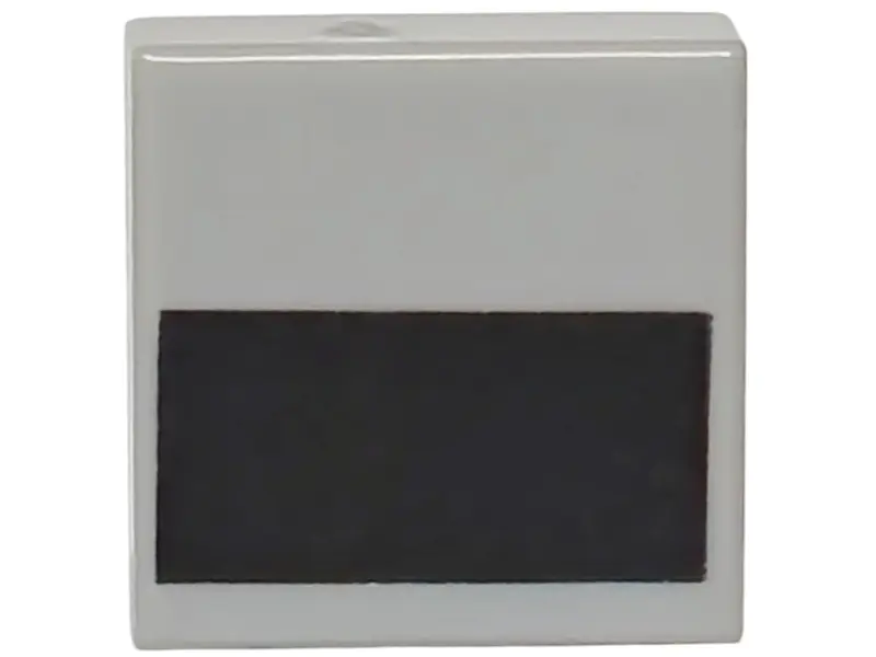 Bluish Gray Tile 1 x 1 with Black Rectangle Stripe Pattern