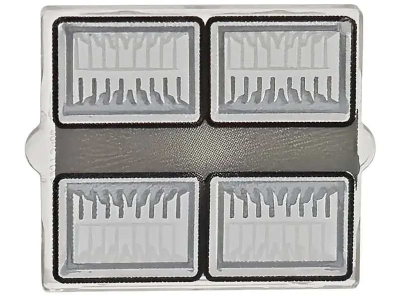 Glass for Window 1 x 2 x 2 Flat Front with Silver and Dark Silver Headlights with Black Outlines Pat