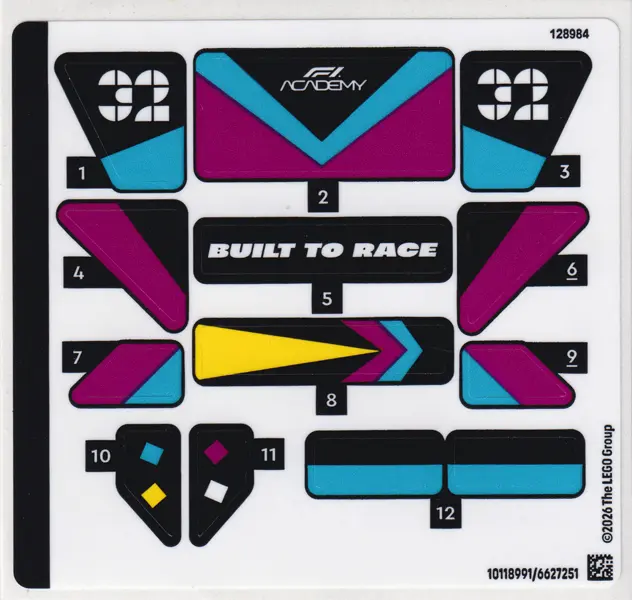 Sticker Sheet for Set 77258 - (10118991/6627251)