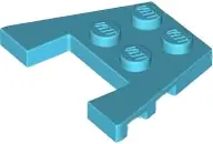 Azure Wedge, Plate 3 x 4 with Stud Notches