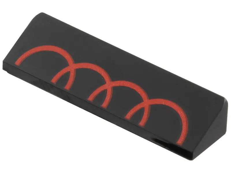 Slope 30 1 x 4 x 2/3 with 4 Red Overlapping Semi Circles Audi Logo Pattern
