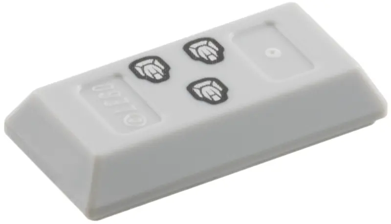 Bluish Gray Minifigure, Utensil Ingot 1 x 2 with 3 Silver Antennae (F1 T-cam)
