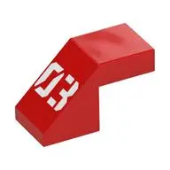 ROOF TILE 1X2, DEG. 45, W/O KNOBS, NO. 6