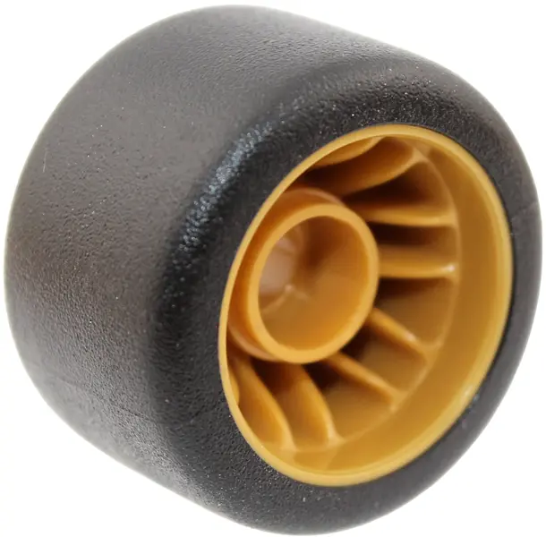 Gold Wheel 24 x 14.9 with Pin Hole with Molded Black Hard Rubber Tire Pattern