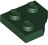 Green Wedge, Plate 2 x 2  Cut Corner