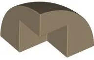 Tan Brick, Round Corner 2 x 2 x 1 2/3 Dome Top