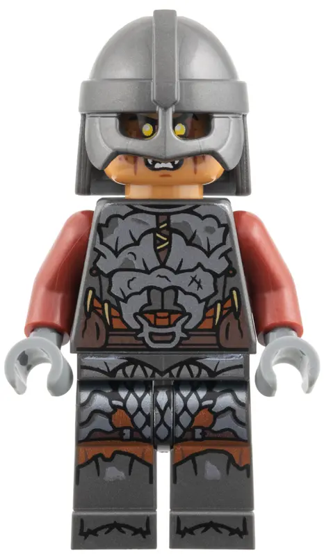 Orc - Medium Nougat Head, Pearl Dark Gray Armor and Helmet, Dark Red Arms