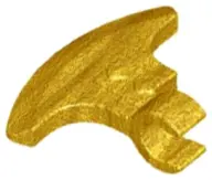 Pearl Gold Minifigure, Weapon Axe Head with Clip