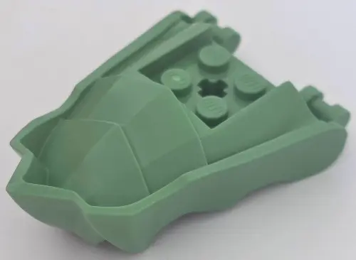 Sand Green Dragon Head (Ninjago) Jaw with Small Spikes and 2 Bar Handles on Back
