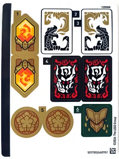 Sticker Sheet for Set 71871 - (10117181/6601157)