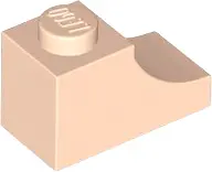 Light Nougat Arch 1 x 2 Inverted