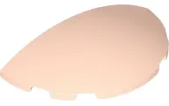 Light Nougat Brick, Round 3 x 6 x 1 Dome Half