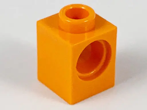 Orange Technic, Brick 1 x 1 with Hole