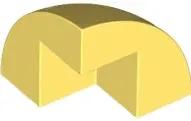 Bright Light Yellow Brick, Round Corner 2 x 2 x 1 2/3 Dome Top