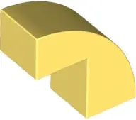 Bright Light Yellow Slope, Curved 2 x 1 x 1 2/3