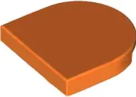 Orange Tile, Round 2 x 2 Half Circle Extended