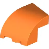 Orange Wedge 3 x 2 x 1 2/3 Left No Studs